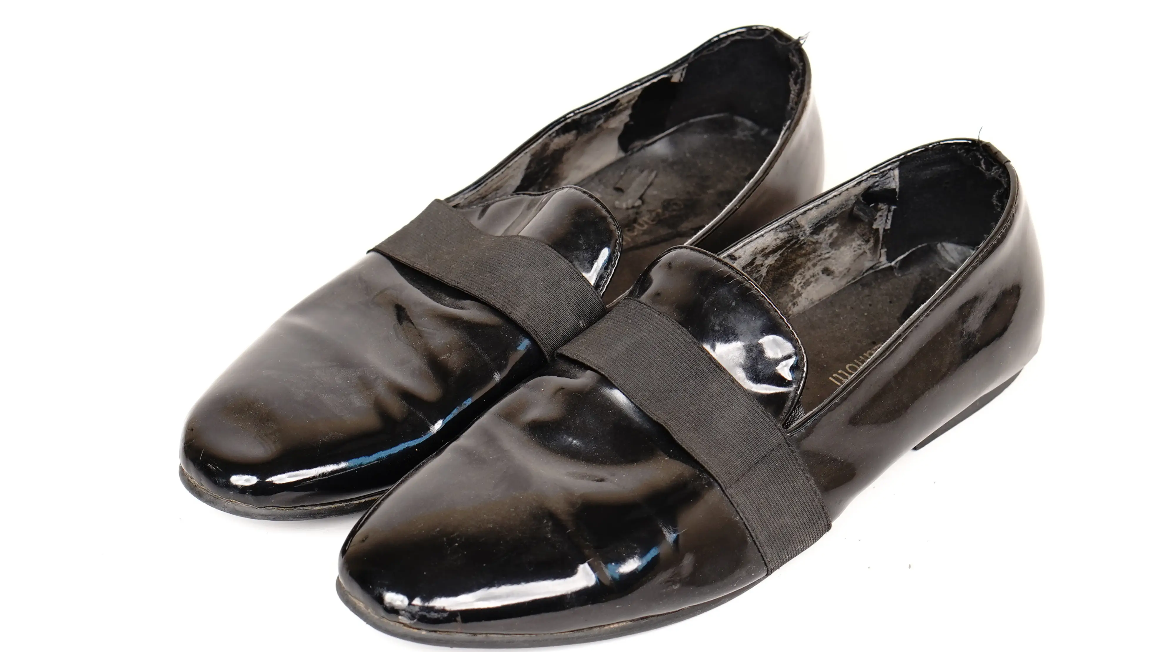 After Gucci footwear restoration high-gloss finish restored with deep, mirror-like lustre