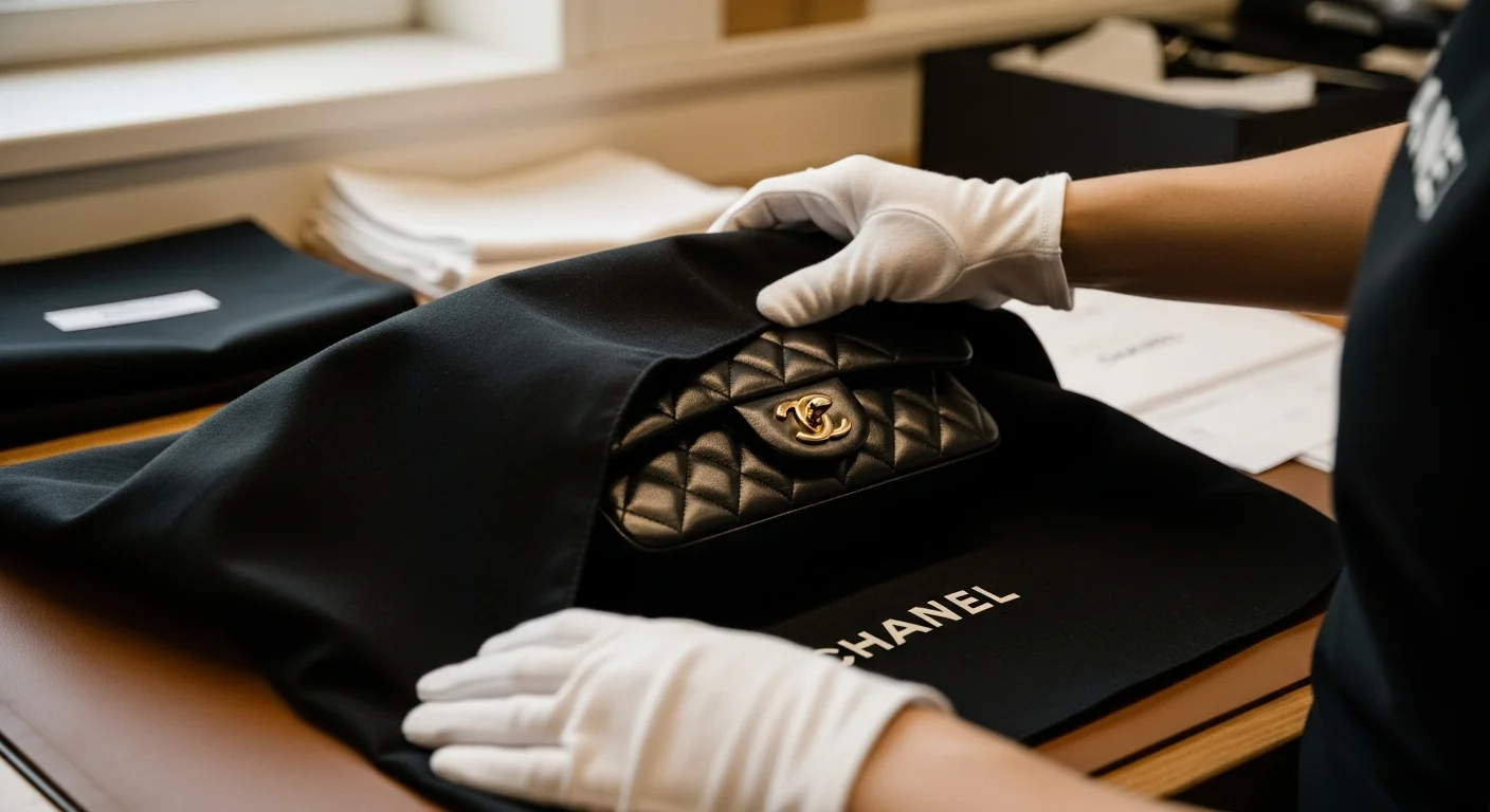 Storing luxury handbags safely using breathable dust bags, acid-free tissue stuffing, and controlled humidity for Chanel, Dior, and Louis Vuitton bags